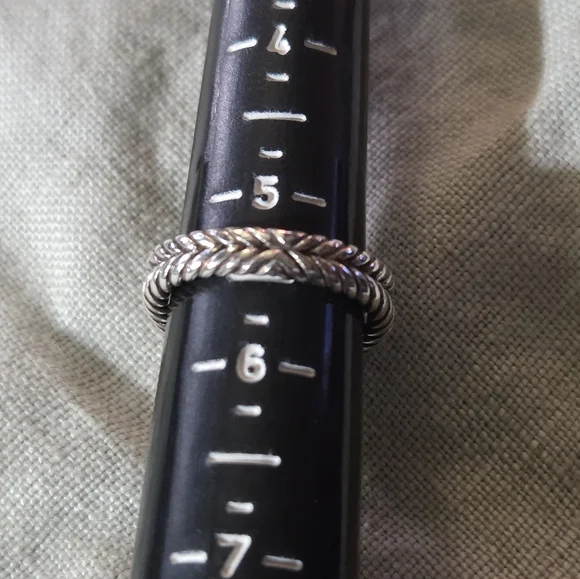 David Yurman Petite Albion Ring in Prasiolite & Diamonds, SS, Size 5.5 - Picture 13 of 13